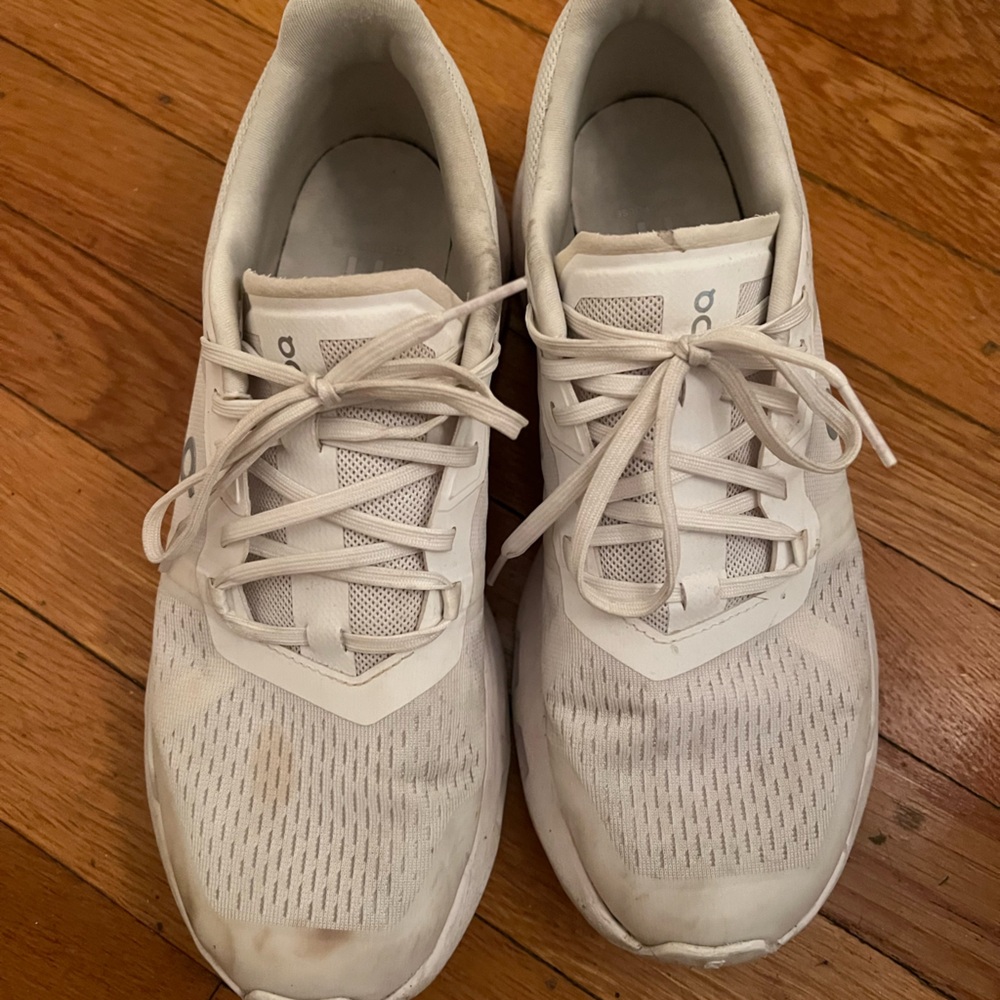 On White sneakers